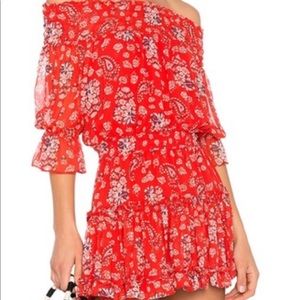 Misa Darla Red Paisley Dress